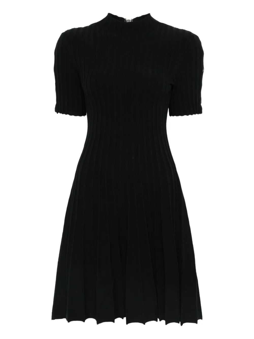 Maje Fine Knit Mini Dress — Black — Size XS — Front View