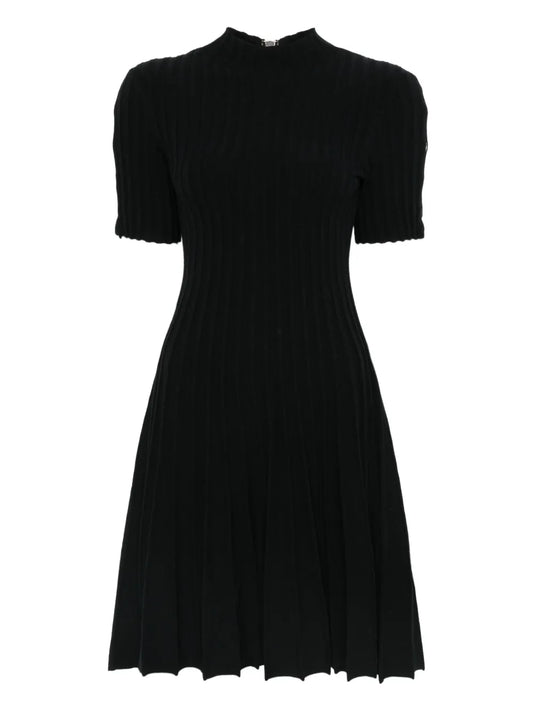 Maje Fine Knit Mini Dress — Black — Size XS — Front View