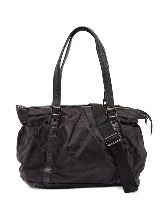 Burberry Pre Owned Leather Diaper Bag — Same as shown — Size One Size — Front View
