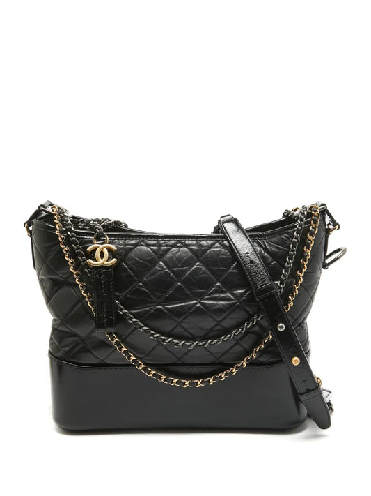 Chanel Pre Owned Gabrielle Quilted Hobo Bag — Same as shown — Size One Size — Front View