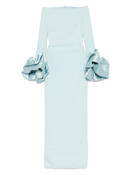 Solace London Talia Gown — Blue — Size S — Front View