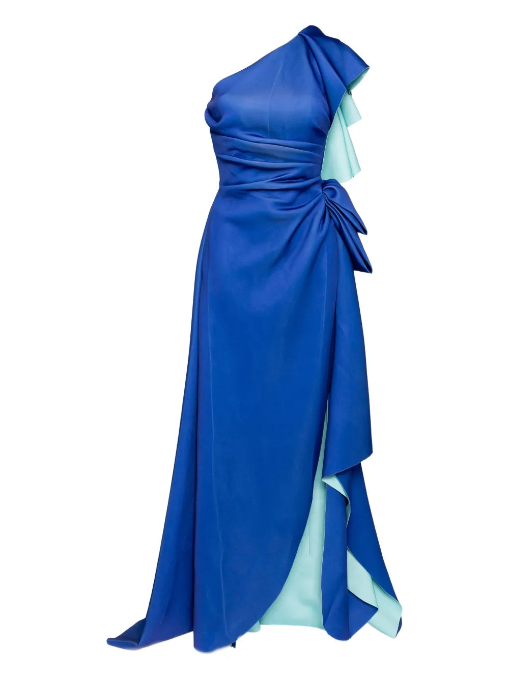 Saiid Kobeisy Taffeta Dress — Blue — Size S — Front View