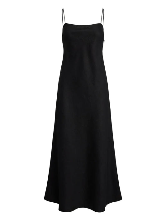 Polo Ralph Lauren Spaghetti Strap Slip Dress — Black/ Red — Size XS — Front View