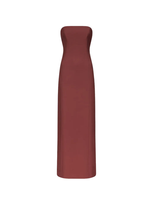 Loulou De Saison Shilo Bustier Maxi Dress — Red — Size S — Front View