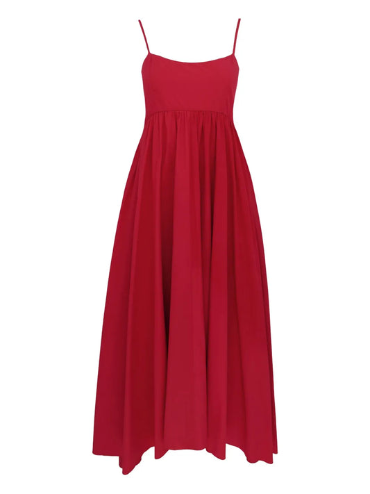 Azeeza Sleeveless Maxi Dress — Red — Size XS — Front View