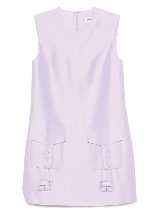 Self Portrait Taffeta Mini Dress — Same as shown — Size XS — Front View