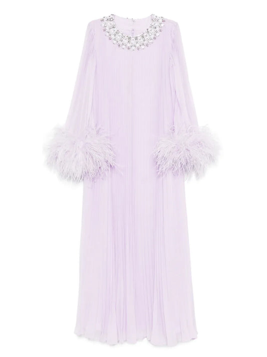 Self Portrait Chiffon Feather Detail Dress — Same as shown — Size XS — Front View