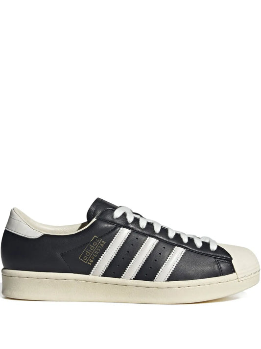 adidas Superstar Vintage Black/White/Antique Sneakers — Black — Size US M 9.5 - US W 11 — Front View