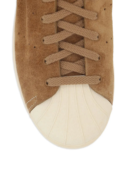 adidas Suede High-Top Sneakers — Brown — Size US M 4 - US W 5.5 — Top View
