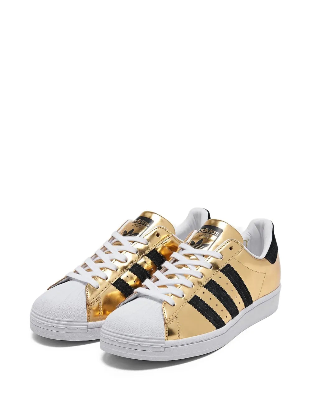 adidas Superstar 50Th Anniversary Liquid Gold Sneakers — Gold-Tone — Size US M 4 - US W 5.5 — Side View