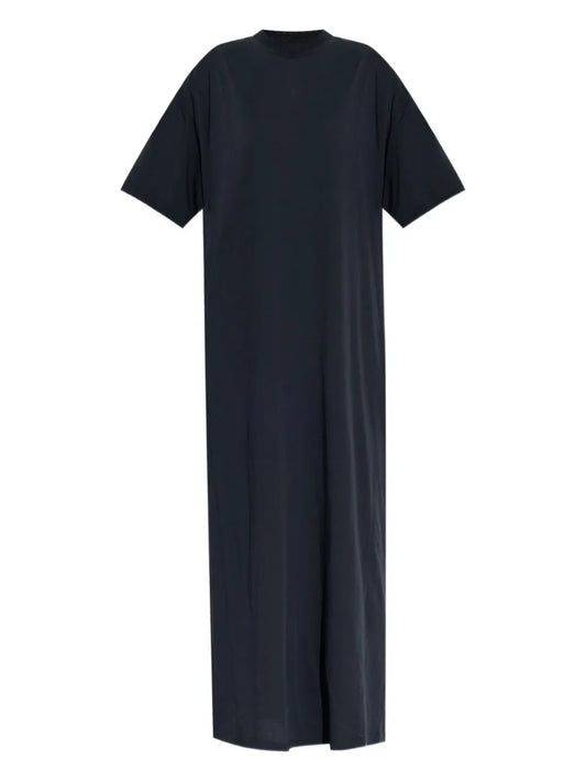 Balenciaga Short Sleeve Maxi Dress — Black — Size XS — Front View