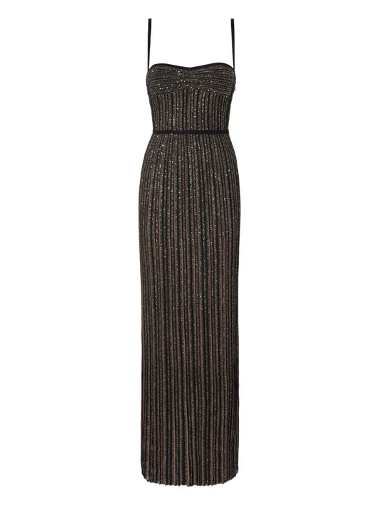 Missoni Embellished Maxi Dress — Black — Size S — Front View