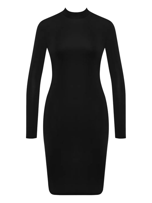 Maison Close Pure Tentation Long Sleeve Backless Dress — Black — Size XS — Front View