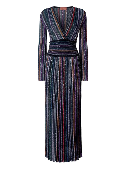 Missoni Sequin Embellishment Maxi Dress — Black — Size S — Front View