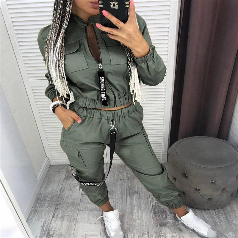 Fashion Women Sets — Black — Size L — Top View