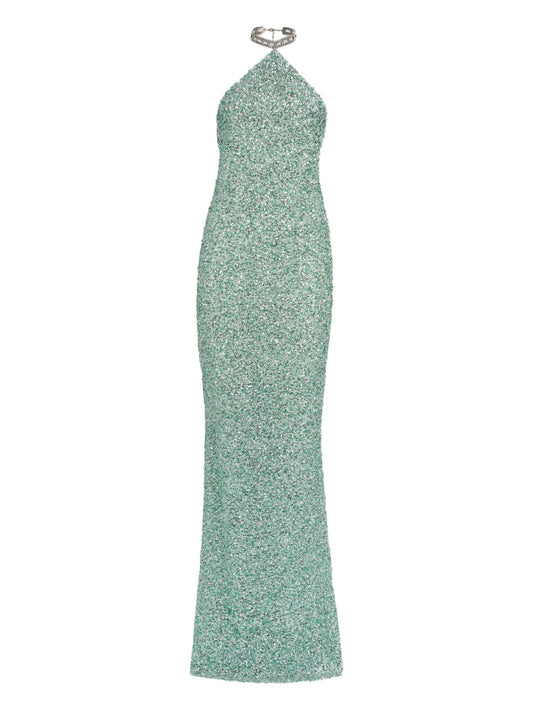 Taller Marmo Poseidon Dress — Green — Size XXS — Front View