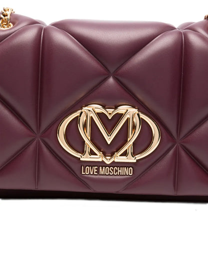 Love Moschino Quilted Logo Plaque Shoulder Bag — Same as shown — Size One Size — Top View