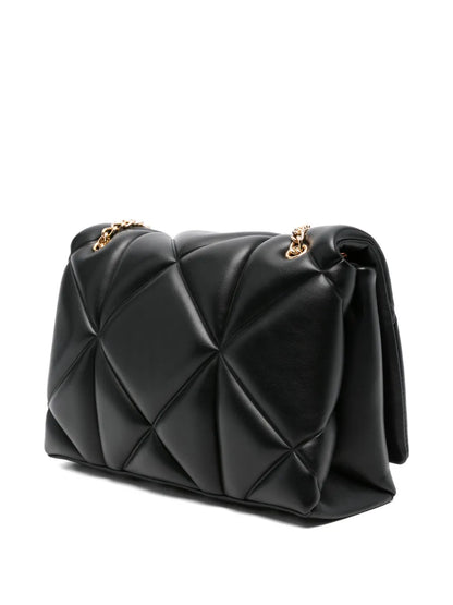 Love Moschino Quilted Logo Plaque Shoulder Bag — Same as shown — Size One Size — Back View