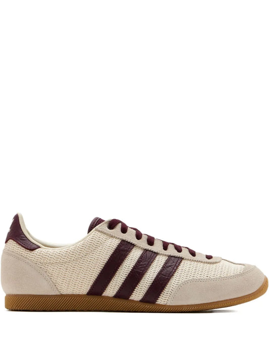 adidas Three-Stripes Mesh Low-Top Sneakers — Beige — Size US M 9.5 - US W 11 — Front View