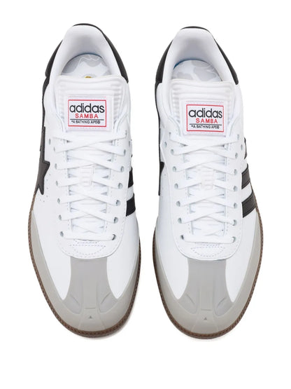 adidas X Bape Samba Sneakers — White — Size US M 8 - US W 9.5 — Side View