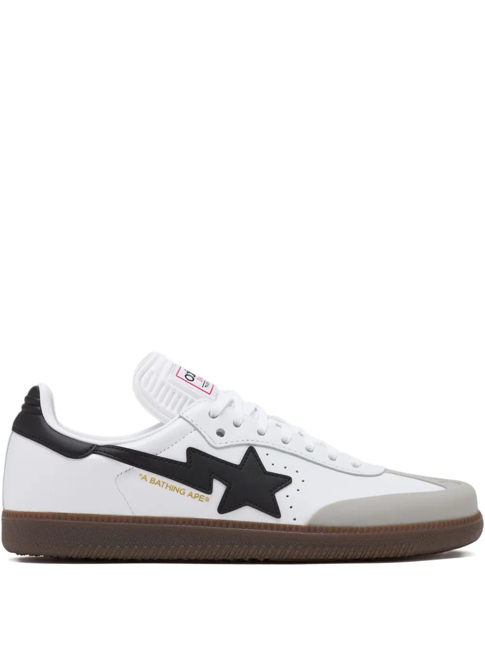adidas X Bape Samba Sneakers — White — Size US M 8 - US W 9.5 — Front View