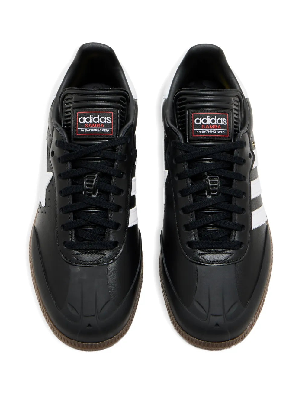 adidas X Bape Samba Sneakers — Black — Size US M 8 - US W 9.5 — Side View