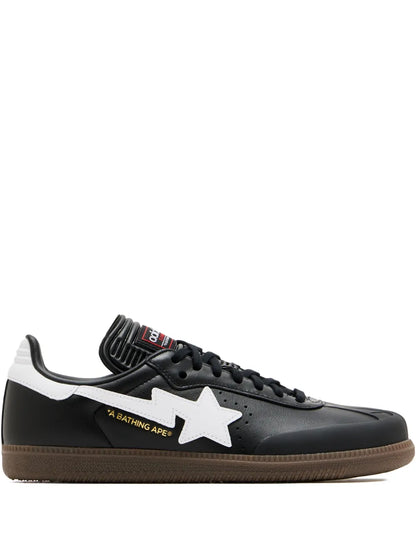adidas X Bape Samba Sneakers — Black — Size US M 8 - US W 9.5 — Front View