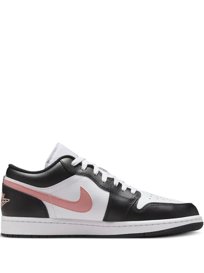 Air Jordan 1 Black Rust Pink Sneakers — Black — Size US M 6.5 - US W 8 — Front View