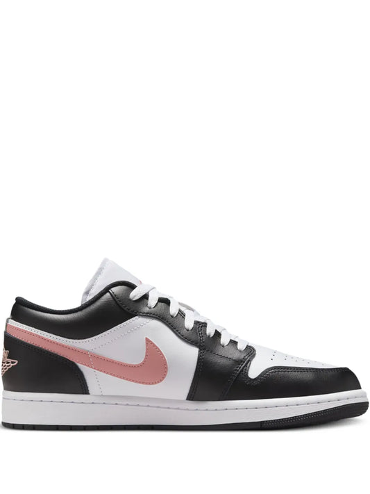Air Jordan 1 Black Rust Pink Sneakers — Black — Size US M 6.5 - US W 8 — Front View