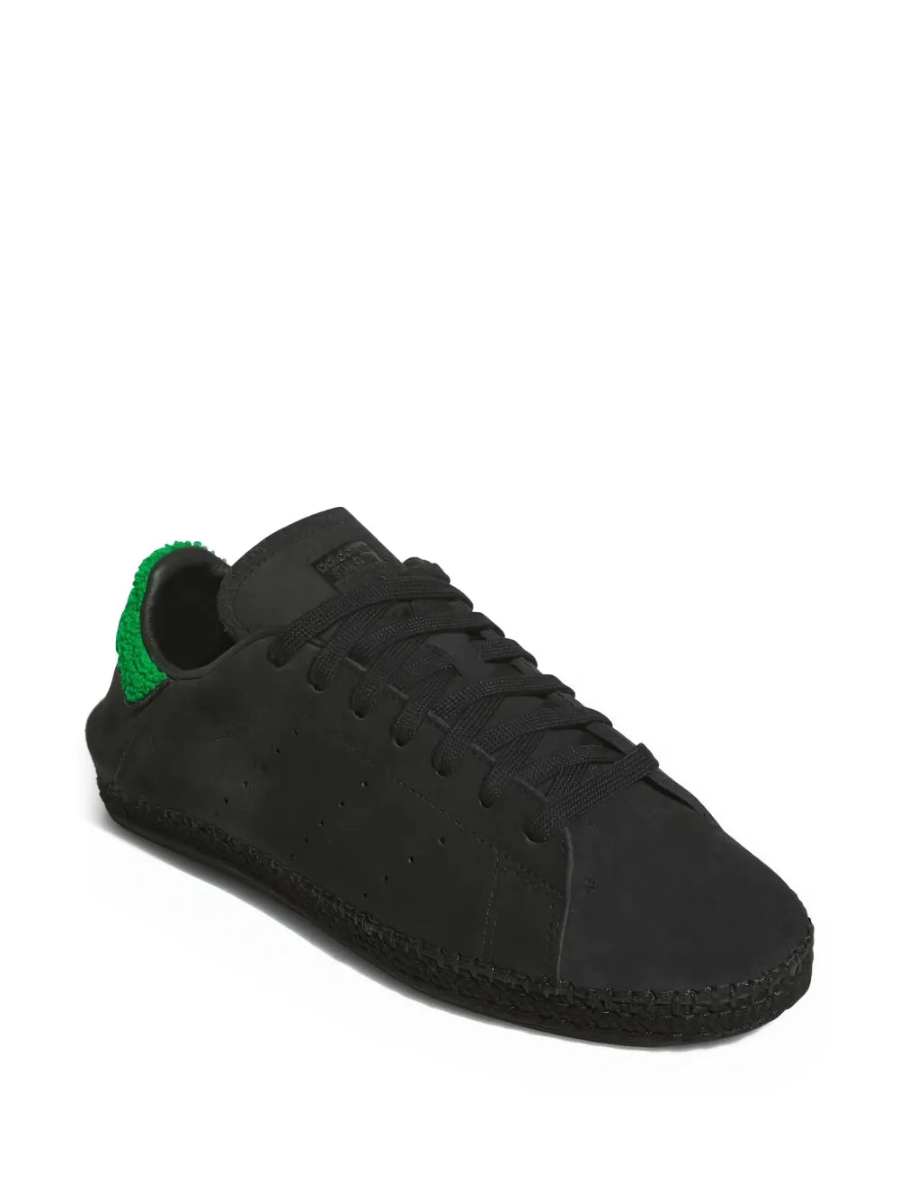 adidas Stan Smith Core Black/Green Sneakers — Black — Size US M 8 - US W 9.5 — Side View