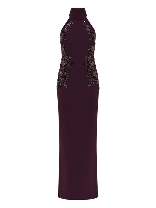 Rebecca Vallance Beatrice Maxi Dress — Purple — Size XS — Front View