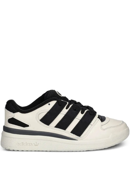 adidas Three-Stripes Leather Trainers — Off-White — Size US M 9.5 - US W 11 — Front View