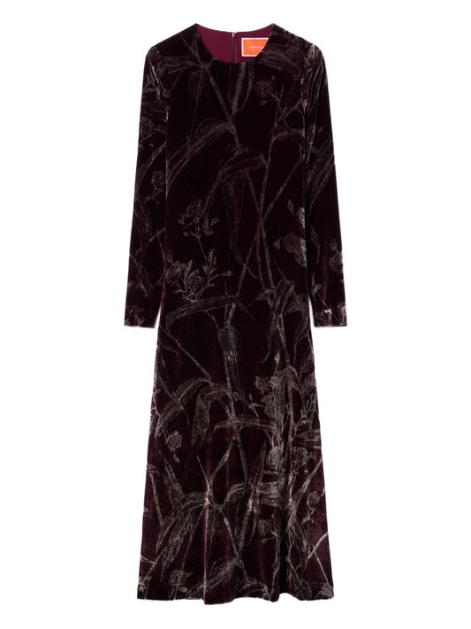 La Doublej Long Sleeve Bamboo Print Maxi Dress — Same as shown — Size M — Front View