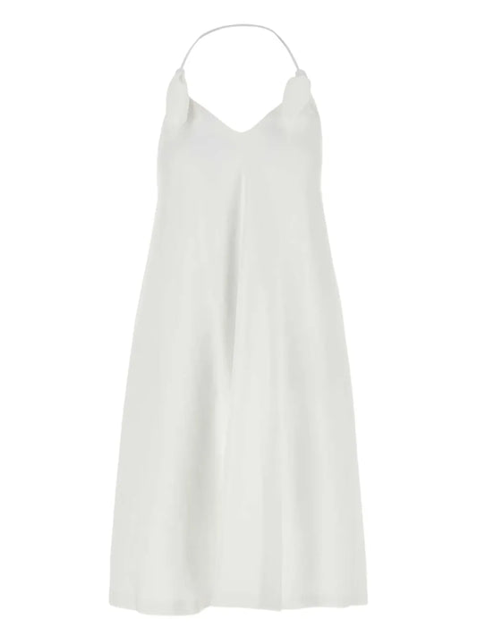 Loewe Tie Detail Dress — White — Size S — Front View