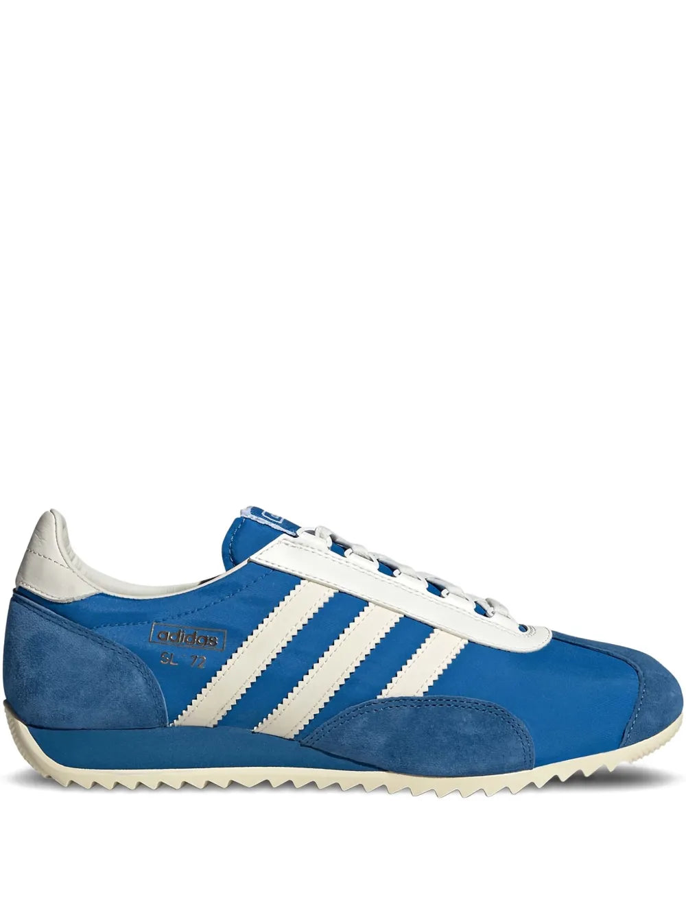 adidas Sl 72 Three-Stripe Sneakers — Royal Blue — Size US M 9 - US W 10.5 — Front View
