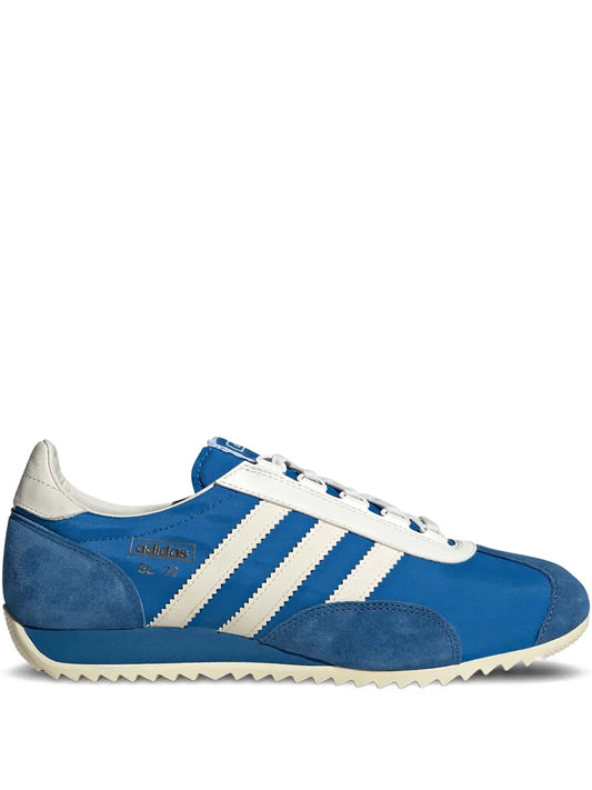 adidas Sl 72 Three-Stripe Sneakers — Royal Blue — Size US M 9 - US W 10.5 — Front View