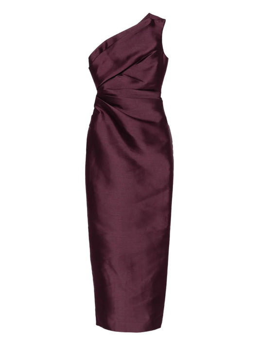 Solace London Kira One Shoulder Maxi Dress — Same as shown — Size XS — Front View