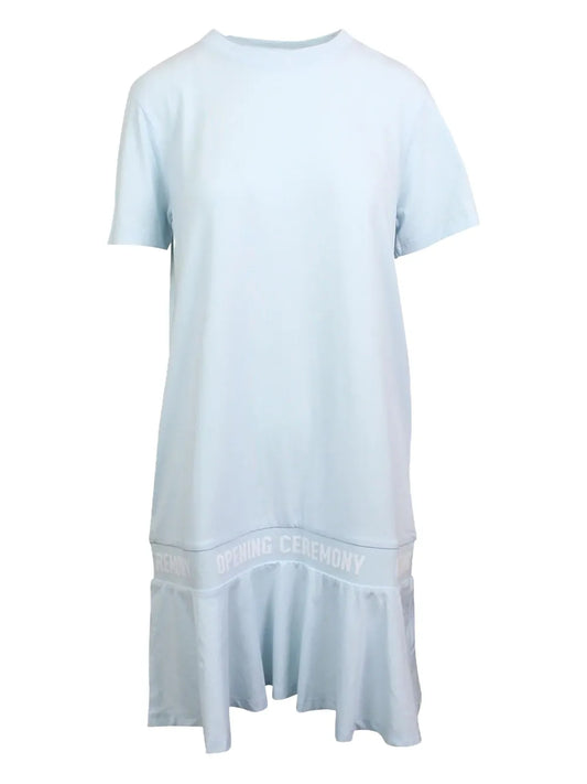 Opening Ceremony Logo Band Dress — Blue — Size XS — Front View