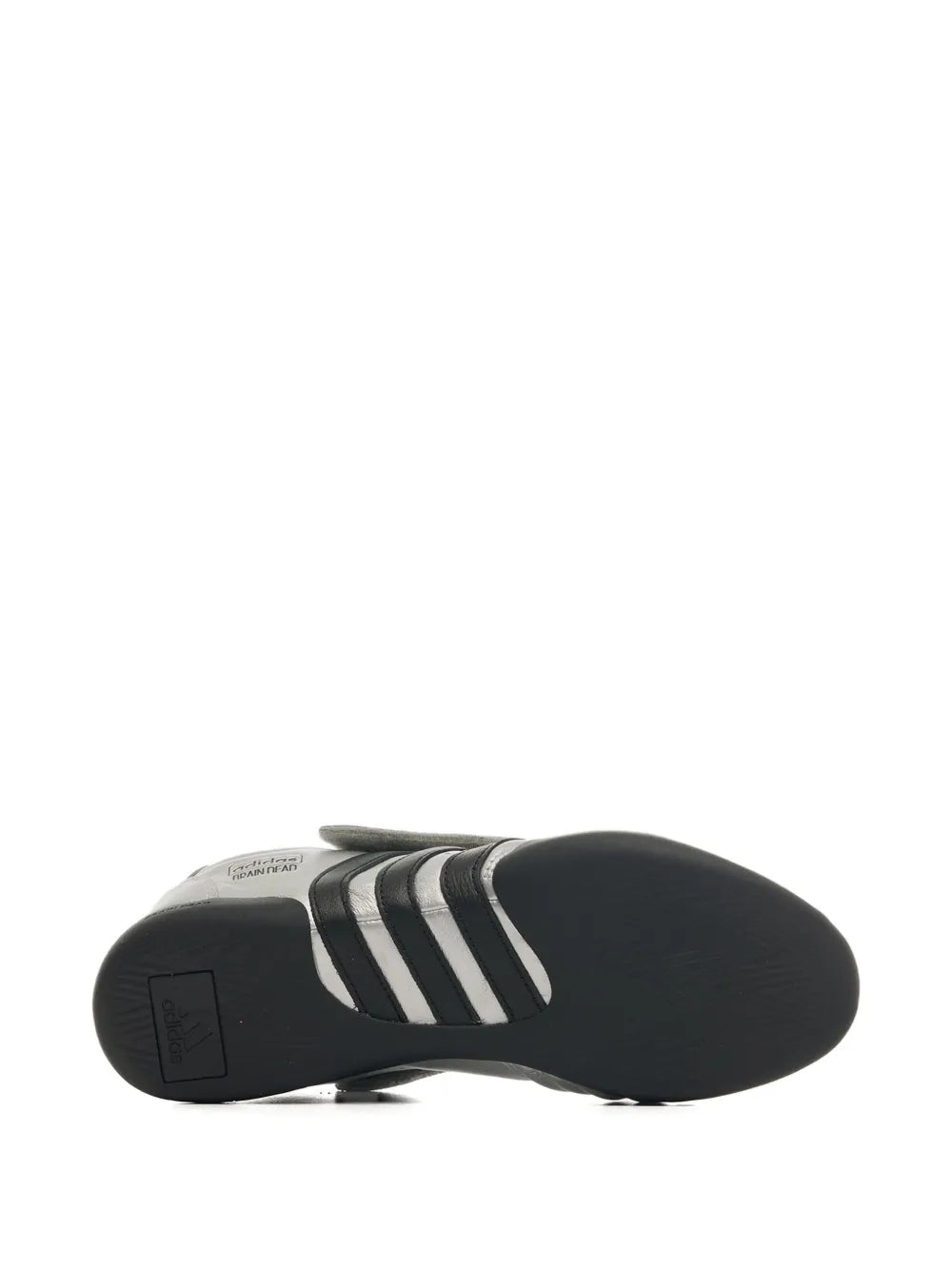 adidas Three-Striped Sneakers — Silver — Size US M 9.5 - US W 11 — Top View