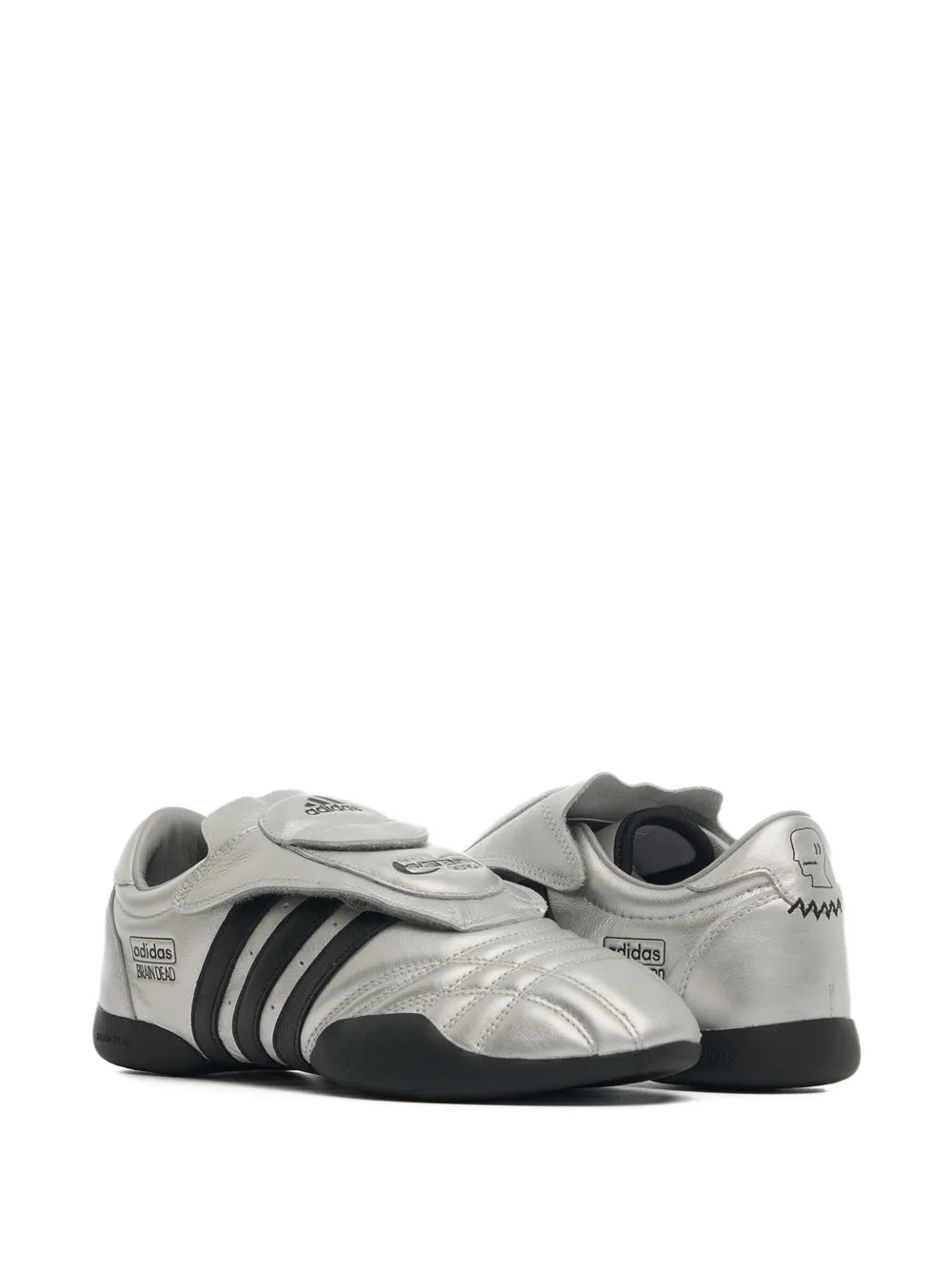 adidas Three-Striped Sneakers — Silver — Size US M 9.5 - US W 11 — Side View