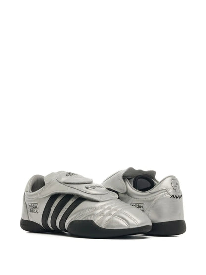 adidas Three-Striped Sneakers — Silver — Size US M 9.5 - US W 11 — Side View