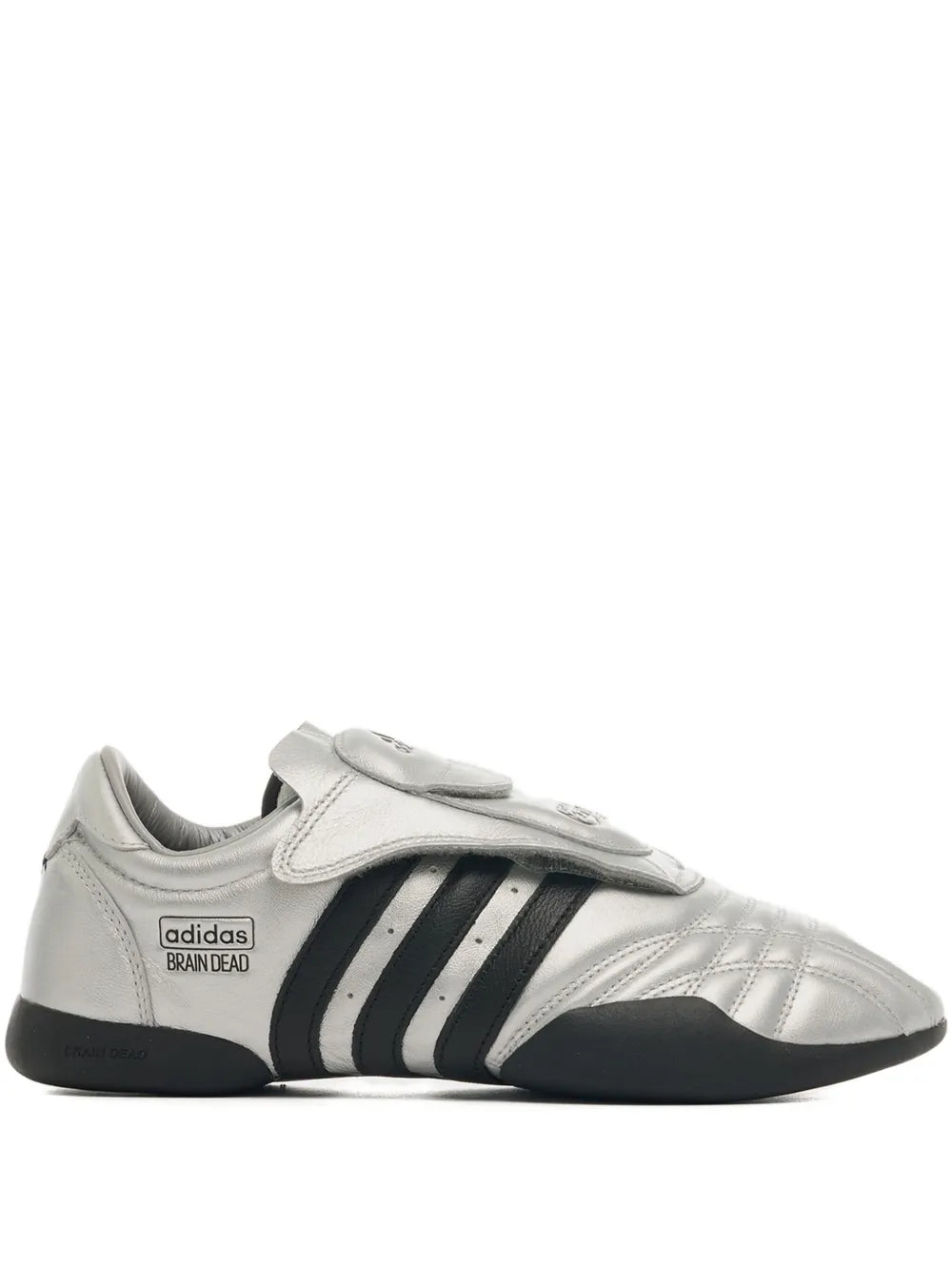 adidas Three-Striped Sneakers — Silver — Size US M 9.5 - US W 11 — Front View