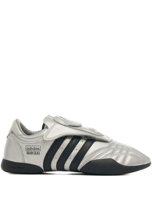 adidas Three-Striped Sneakers — Silver — Size US M 9.5 - US W 11 — Front View