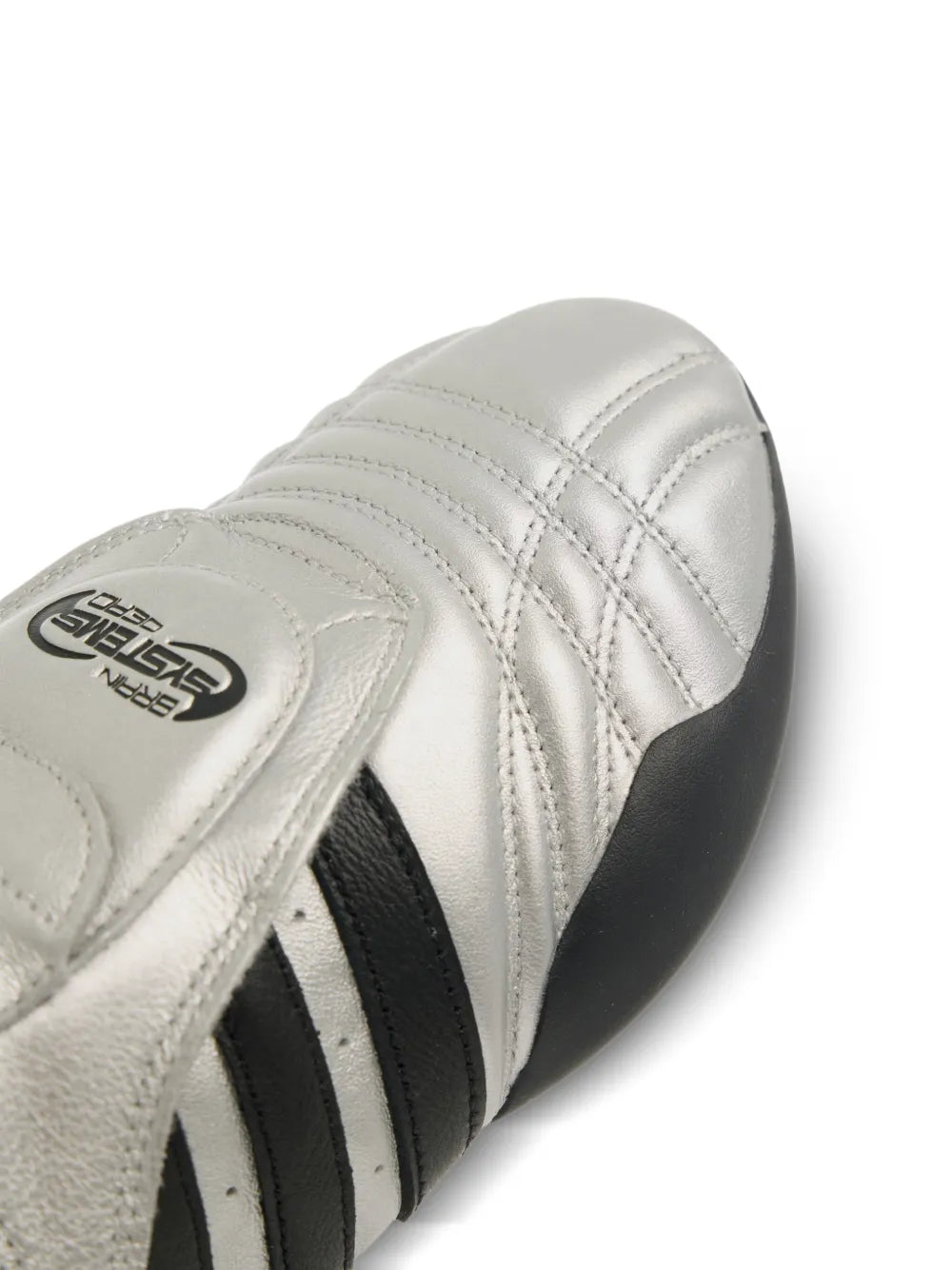 adidas Three-Striped Sneakers — Silver — Size US M 9.5 - US W 11 — Back View