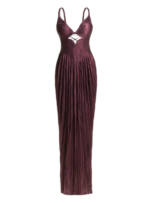Maria Lucia Hohan Pleated Maxi Dress — Same as shown — Size S — Front View