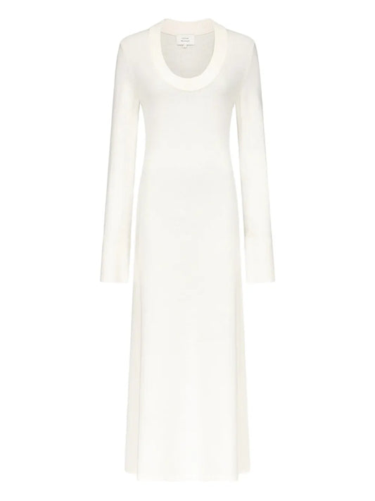 Loulou De Saison Ari Midi Dress — White — Size XS — Front View