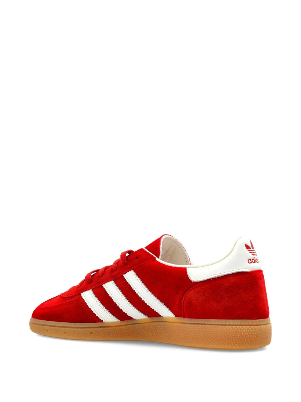 adidas Spezial Three-Stripe Suede Sneakers — Red — Size US M 8 - US W 9.5 — Top View