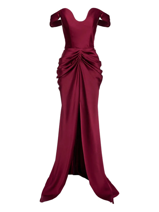 Ana Radu Off The Shoulder Draped Dress — Same as shown — Size S — Front View