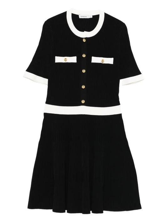 Simkhai Astoria Mini Dress — Black — Size XS — Front View
