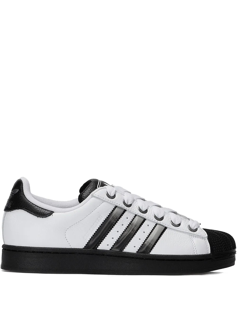 adidas Superstar Ii Shell-Toe Striped Sneakers — White — Size US M 4 - US W 5.5 — Front View